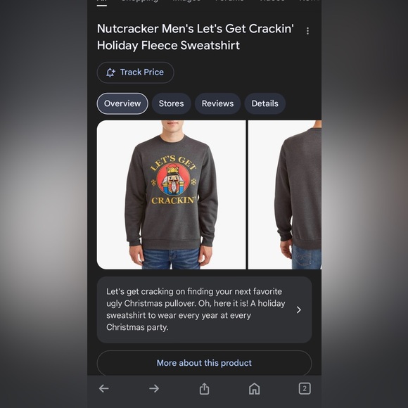 NWOT Nutcracker Let’s Get Crackin’ Holiday Christmas Sweatshirt XL - Picture 4 of 9